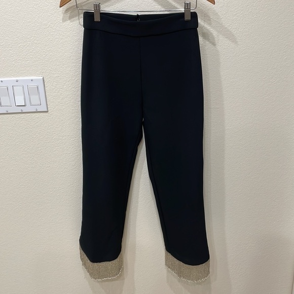 Alexis Black Beaded-Fringe Ashley Pants-GORGEOUS!!Like New Condition-Size XS